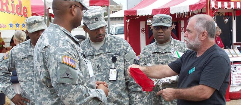 Al ministering to military men